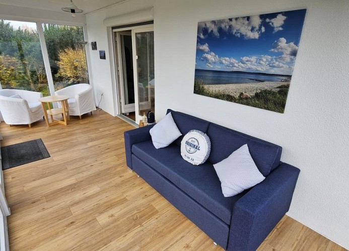 Wintergarten mit neue Schlafcouch