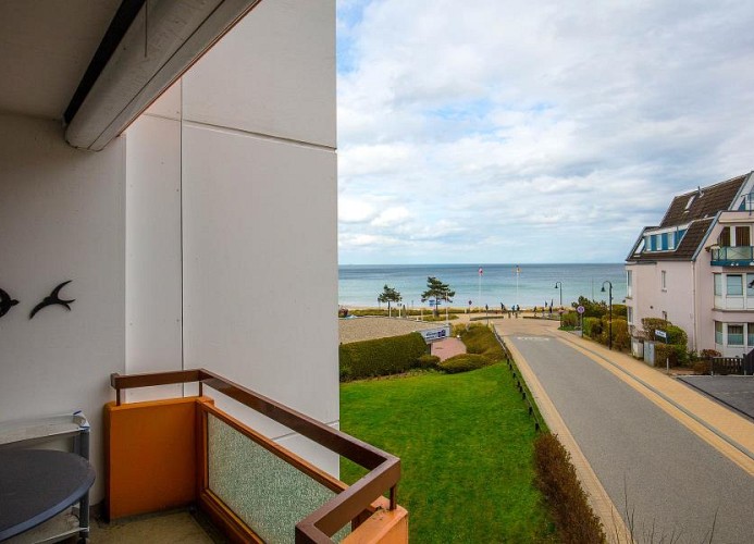 Ausblick vom Balkon im Sommer